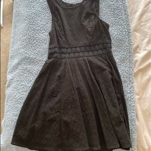 Free people black lace dress with mid riff cutout